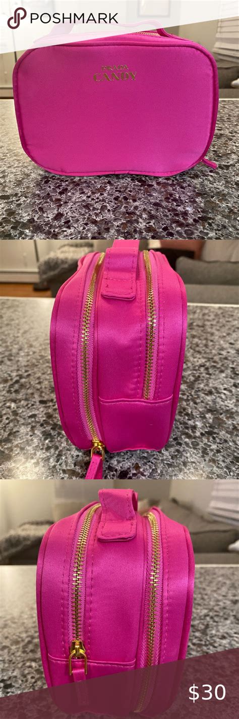 prada candy pink makeup bag